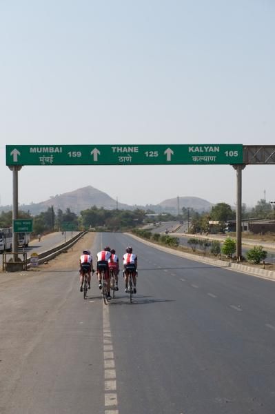 The Shack team enjoy the long wide stretches of road