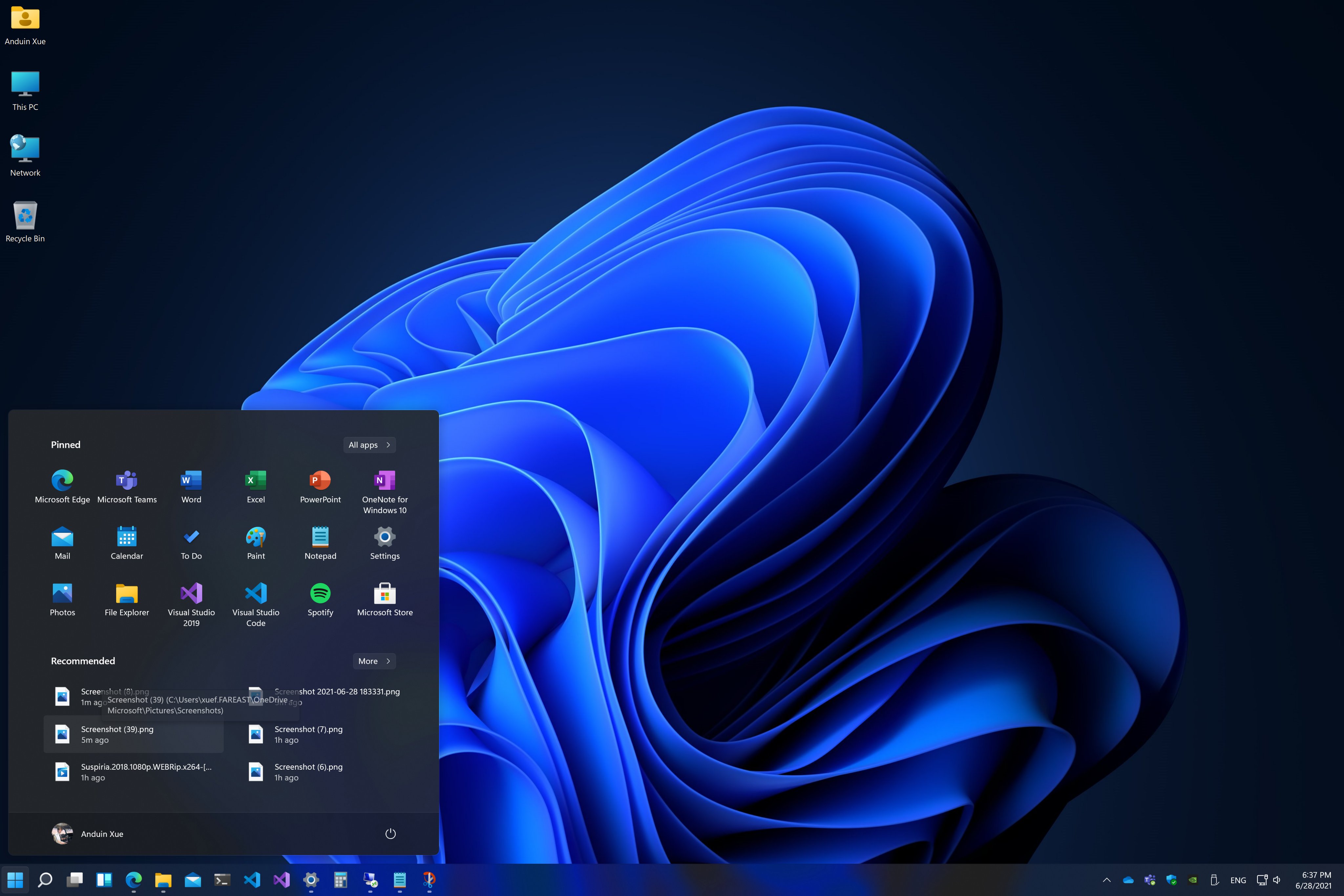 A Screenshot Of The Windows 11 OS In Dark Mode