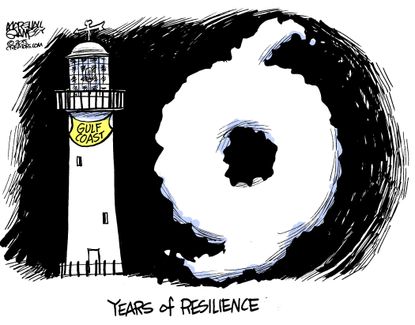 Editorial cartoon U.S. Hurricane Katrina