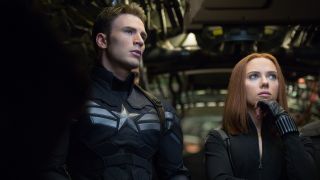 Chris Evans and Scarlett Johansson in Captain America: Civil War