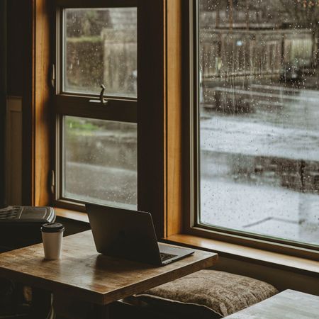 A woman trying to beat the winter blues; at home, in her study, and out and about
