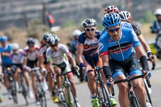 Dave Zabriskie (Garmin-Sharp) leads the break.