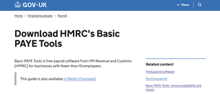 HMRC Basic PAYE Tools