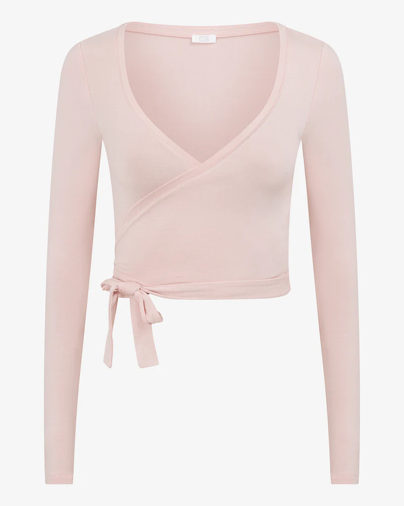 CSB, Ballet Wrap Top in Blush