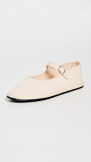 Vibi Venezia Mary Janes Ecru Flats