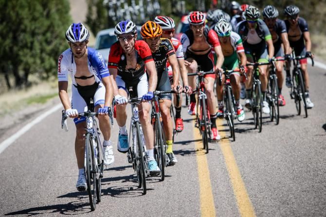 Ben Day (UnitedHealthcare) rides near the front of what is left of the field