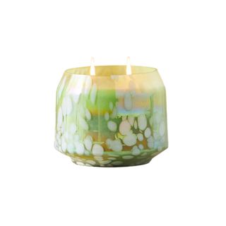 Candle in a green jar