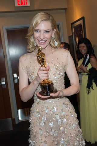 Cate Blanchett Backstage At The Oscars