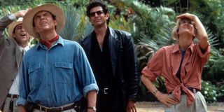 Sam Neill, Jeff Goldblum and Laura Dern in the original Jurassic Park