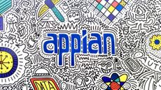 The Appian logo in an artistic display