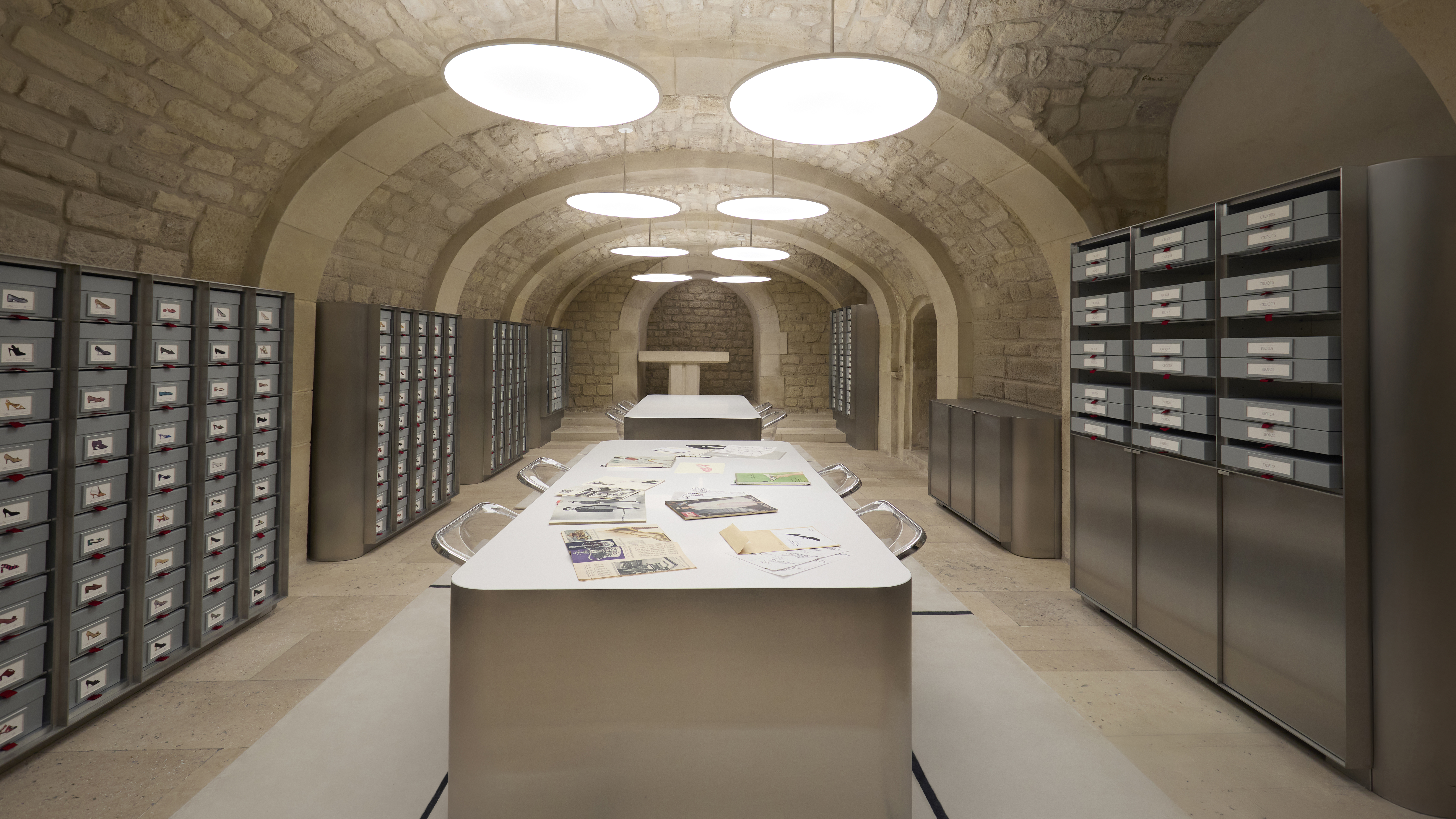 inside the roger vivier archive room in paris