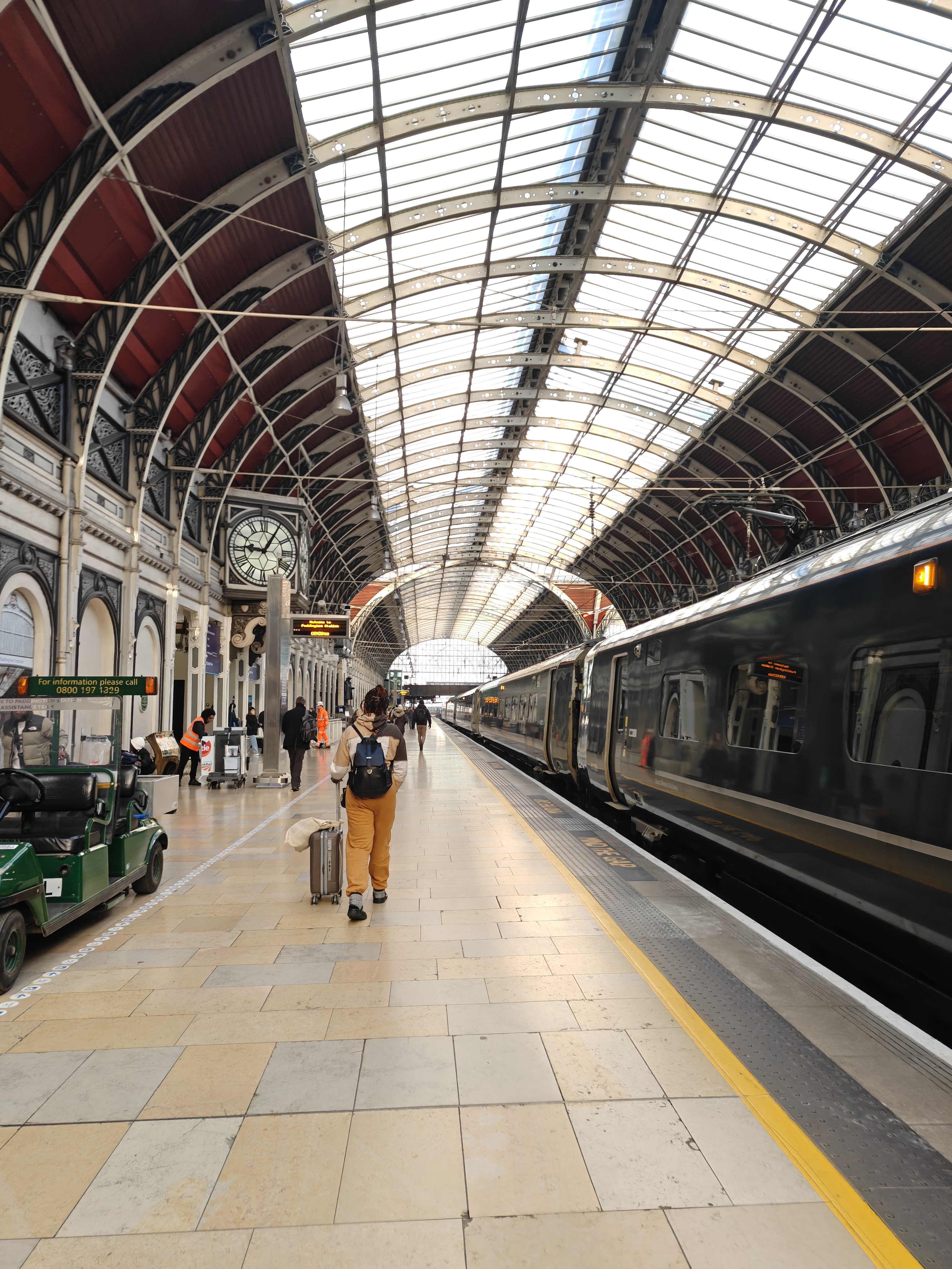 Paddington Station platform in London