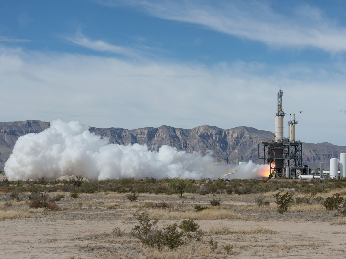 Blue Origin&#039;s BE-3 Engine Test