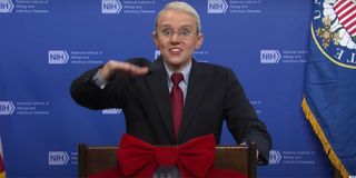 Kate McKinnon dressed as Dr. Fauci during an SNL sketch.