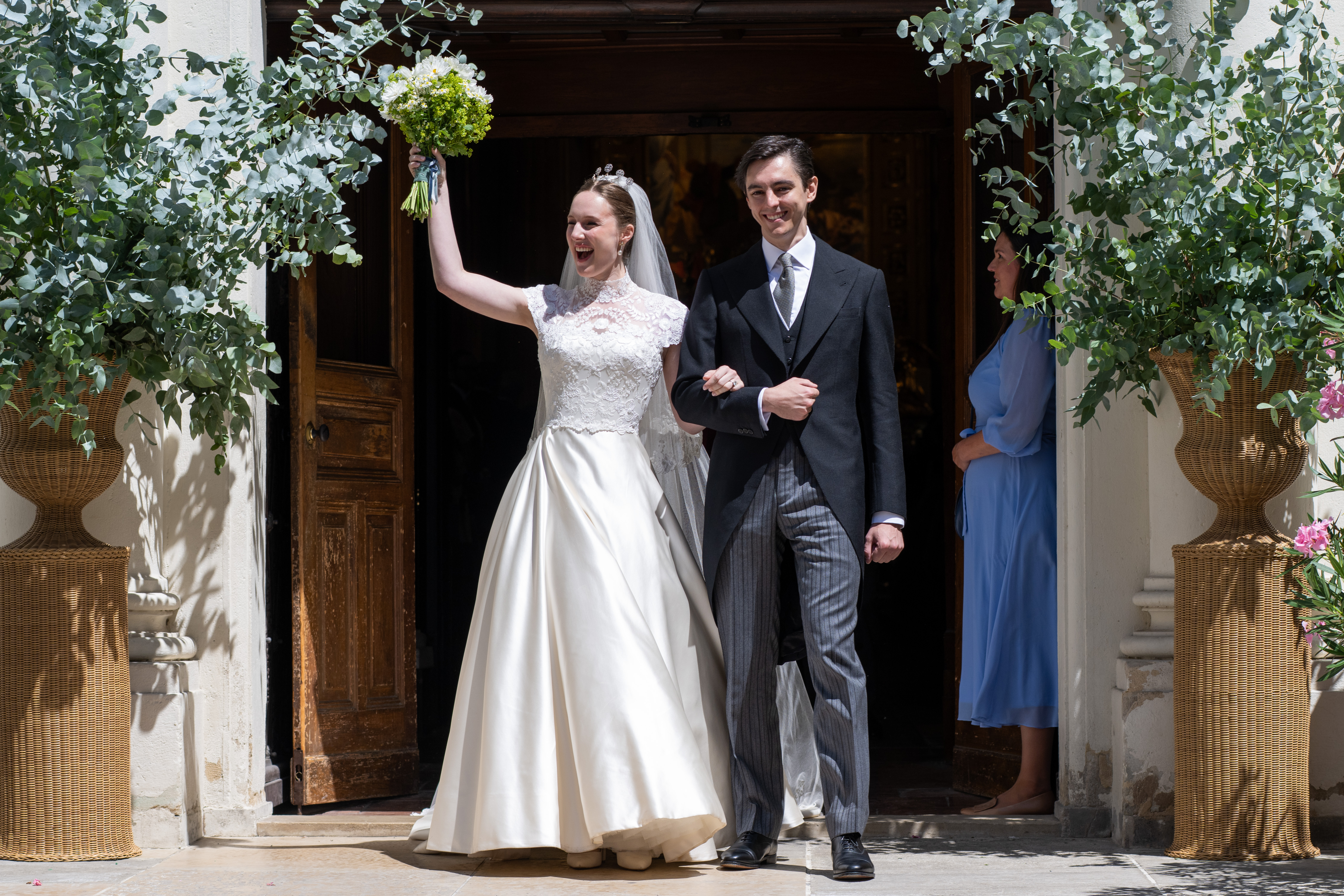 Princess Elisabeth of Belgium attends the wedding of Isabel von Habsburg-Lothringen and Charles of Palacio Gayt&amp;aacute;n de Ayala at the Jesuit Church on July 25, 2026