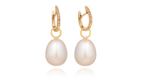 18ct Gold Brown Diamond Baroque Pearl Earrings, $1,475 (£1,320)