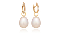 18ct Gold Brown Diamond Baroque Pearl Earrings, $1,475 (£1,320) | Annoushka