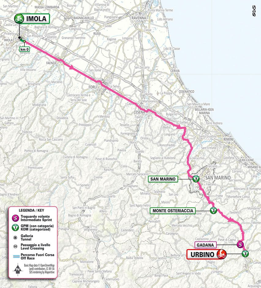 Maps of the 2024 Giro d'Italia Women