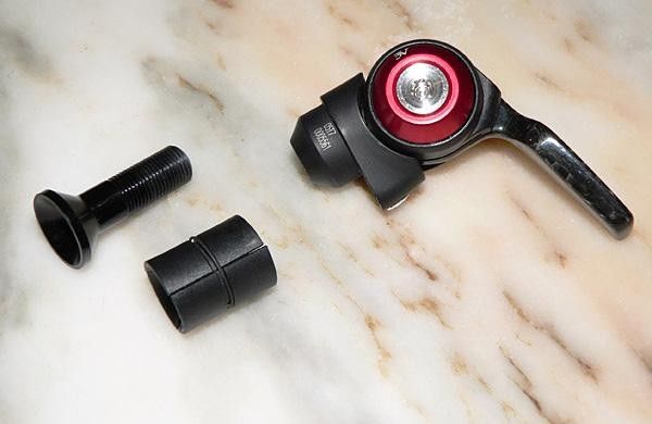 Shifters use the same expander system as on the brake levers.