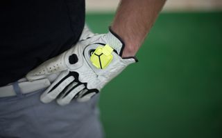 The Zepp sensor fits on the outside of your golf glove and tracks the elements of your swing.
