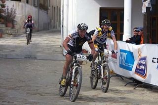 Emil Lindgren (Felt International Team) outsprints Periklis Ilias (ISD Cycling Team) for the win