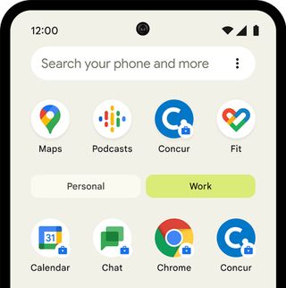 Android work and personal app profiles