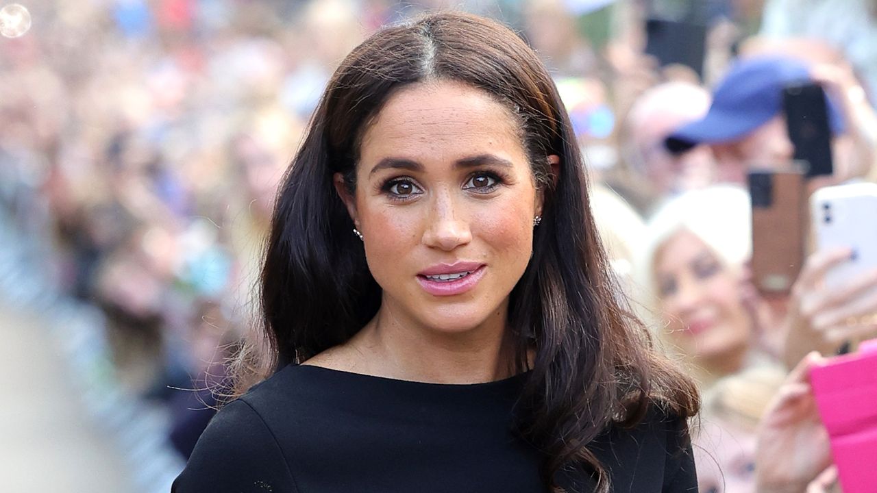 Meghan, Duchess of Sussex meets members of the public on the long Walk at Windsor Castle 