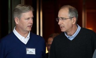 Comcast’s Mike Cavanagh and Brian Ronberts at Sun Valley Conference in Sun Valley, Idaho