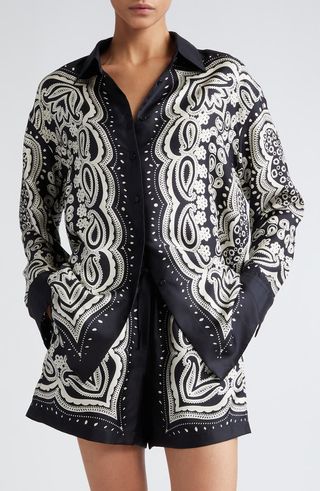 Alfie printed silk shirt