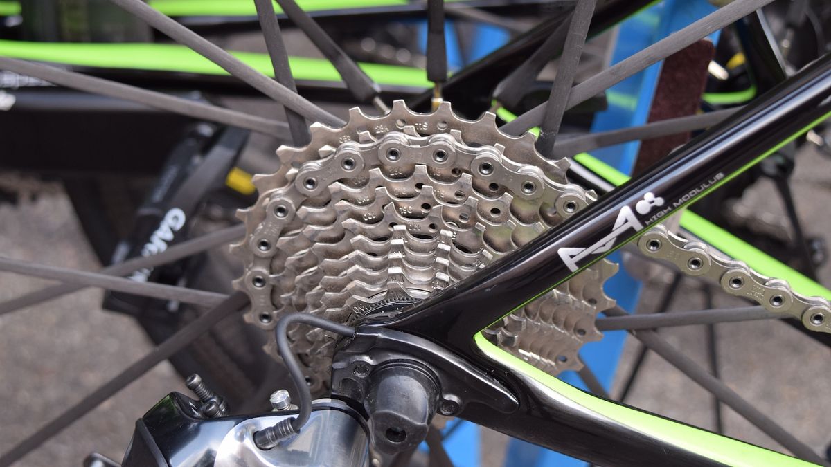 Talansky opts for an 11-28T Shimano Dura-Ace cassette