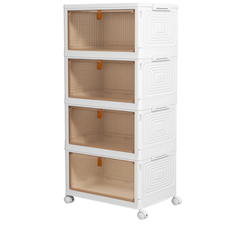 white Stackable Storage Containers with Wheels