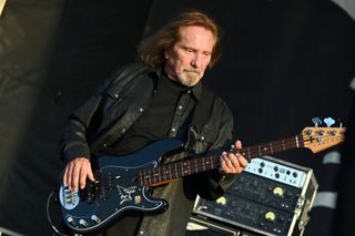 A picture of Geezer Butler performing live