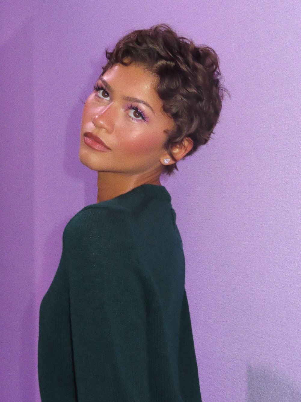 Zendaya with layered pixie haircut