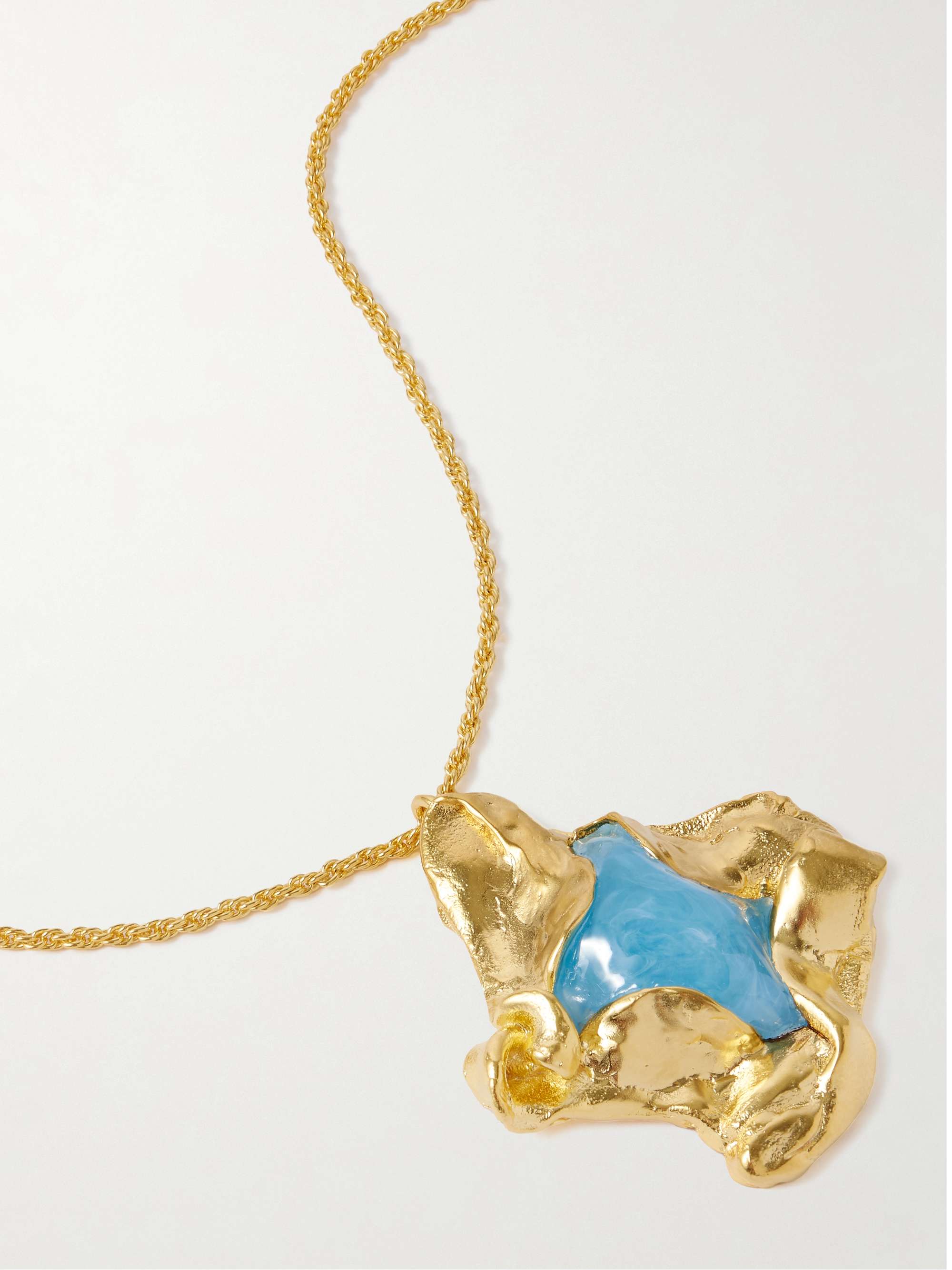 Gold-Plated and Resin Necklace
