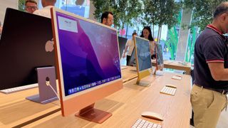 Inside the Apple Store in Knightsbridge, London