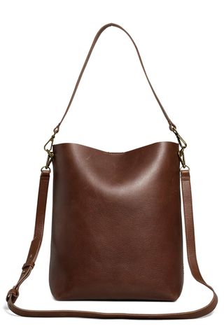Madewell The Transport Leather Bucket Bag