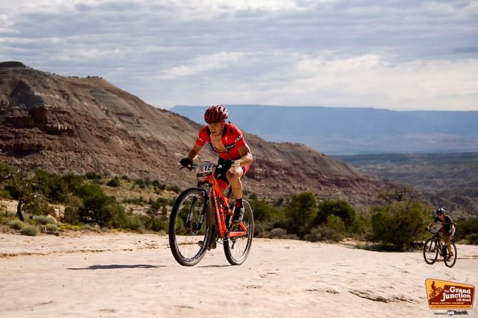 A rider during the men's race