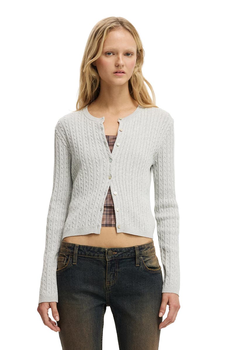 Women's Cotton Crew Neck Cardigan