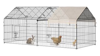 PawHut 86.5" L Metal Animal Playpen