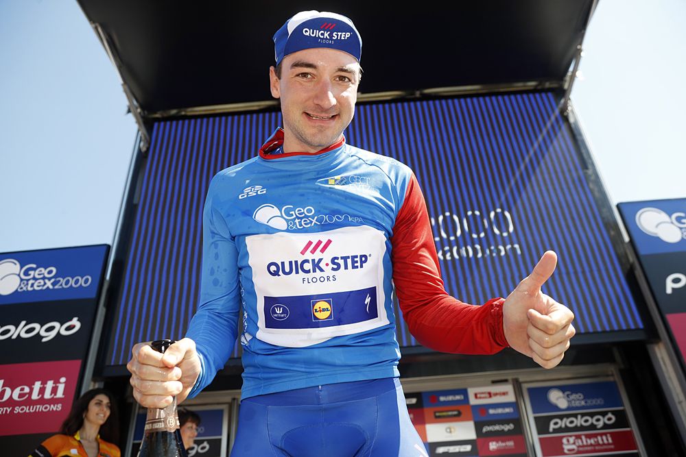 Elia Viviani takes first leader's jersey after Quick-Step Floors won the opening team time trial at Adriatica Ionica Race