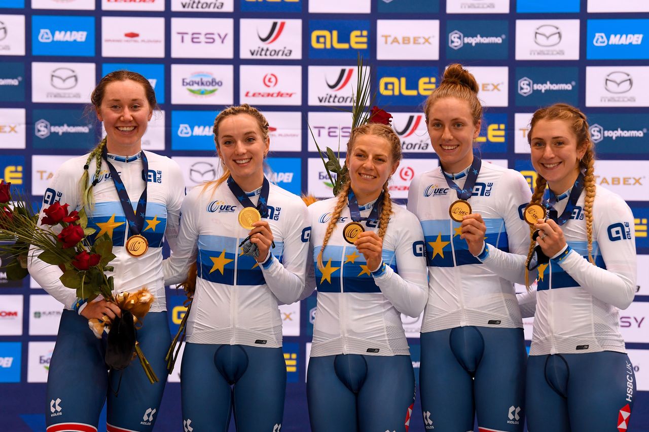 2020 UEC Track European Championships Plovdiv 2nd Day 12112020 Women Team Pursuit Great Britain photo Dario BelingheriBettiniPhoto2020