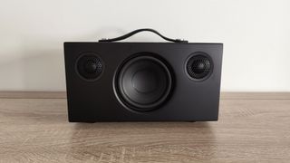 Audio Pro C5 Mk II review: speaker from the front on a desk