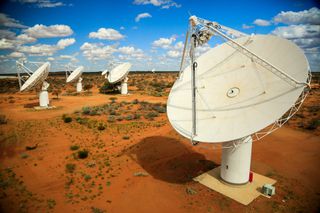 CSIRO’s Australian Square Kilometre Array Pathfinder (ASKAP) radio telescope, located at CSIRO’s Murchison Radio-astronomy Observatory in Western Australia.