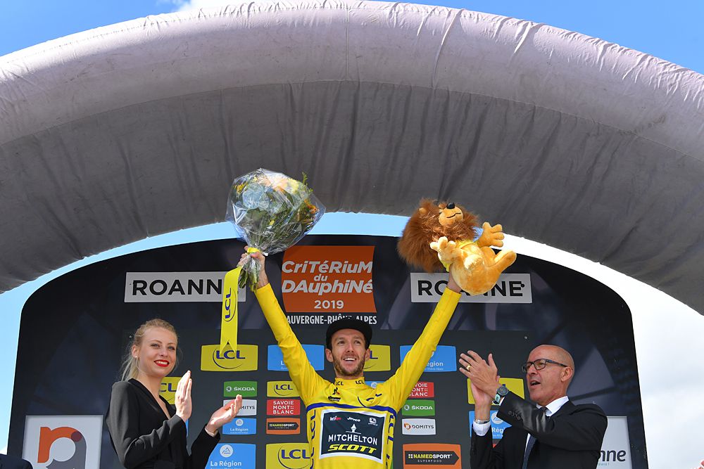 Adam Yates (Mitchelton-Scott) moves into the overall lead after the time trial at the Criterium du Dauphine