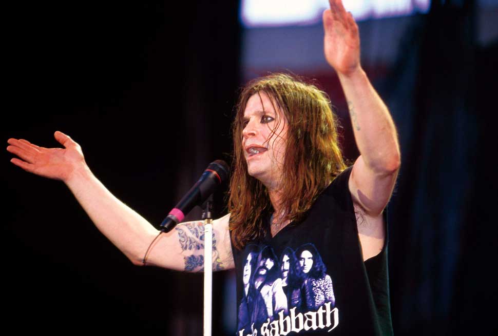 Ozzy Osbourne onstage at the NEC, December 1997