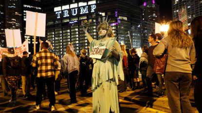 Protesters in Chicago demonstrate against President Donald Trump's National Guard, ICE deployments