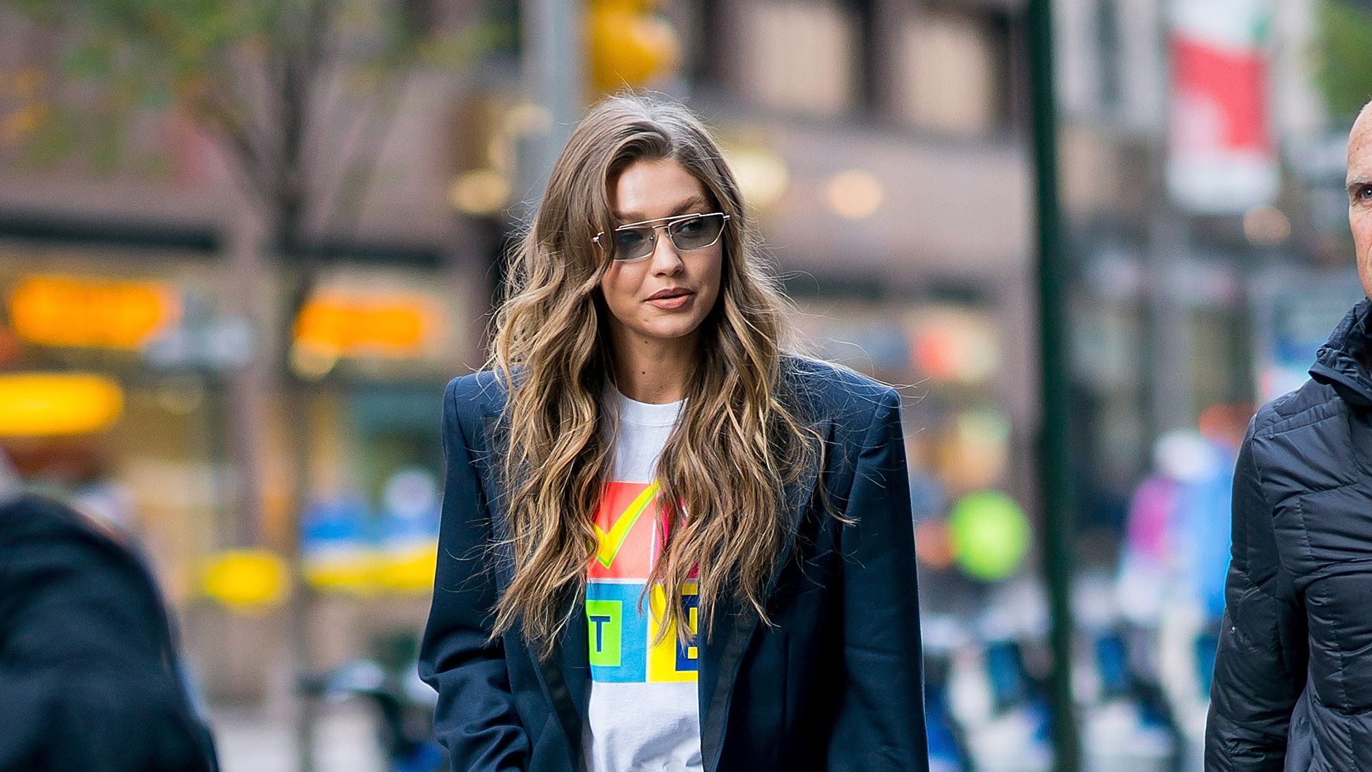 Gigi Hadid Wore Prabal Gurung T Shirt Ahead of the 2018 Midterm