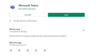 Microsoft Teams sur Google Play