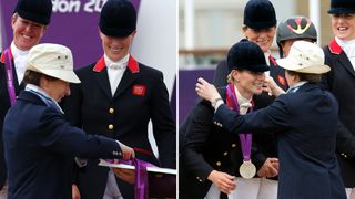 Princess Anne gives Zara Tindall her Olympic Medal