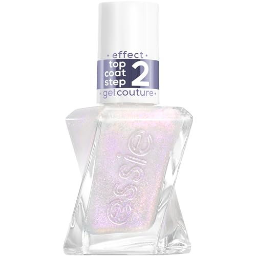 Essie Gel Couture Gel-Like Nail Polish, Vegan, Metallic Glaze Top Coat Nail Polish, Blushed Metal, 0.46 Fl Oz